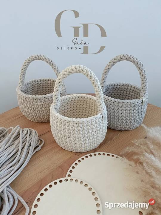 Koszyki wielkanocne ze sznurka handmade Rzeszów