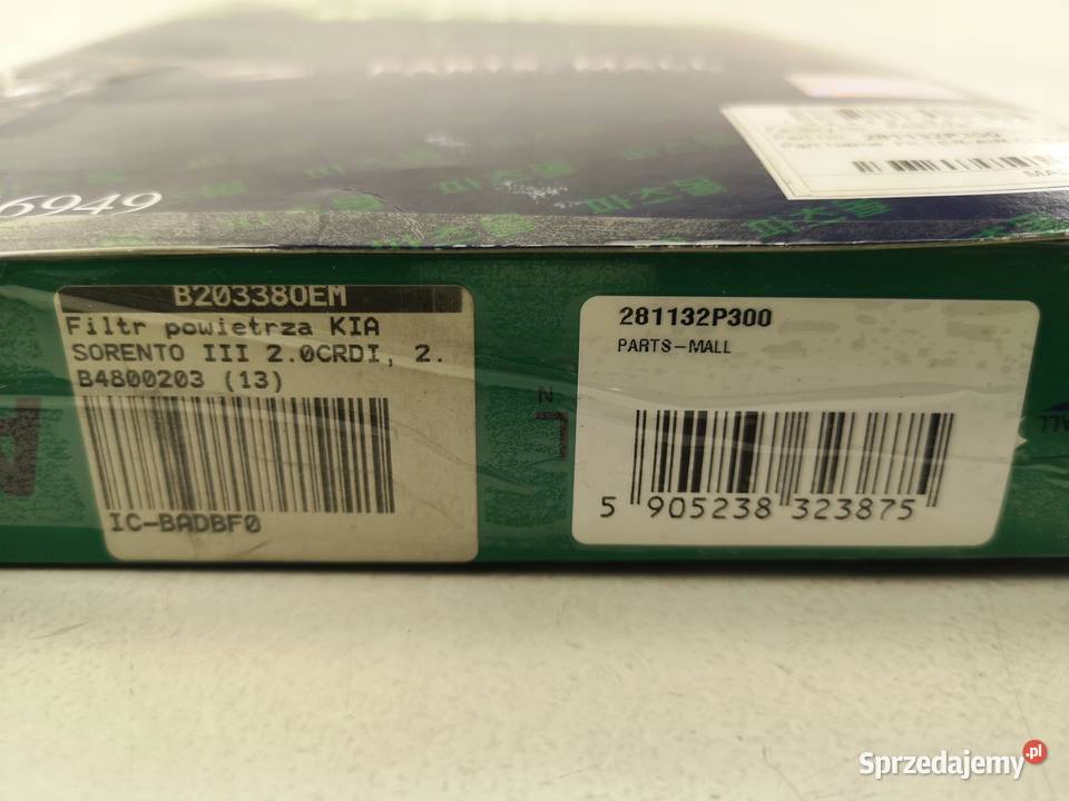 FILTR POWIETRZA PARTS MALL KIA SORENTO 20 CRDi lubelskie