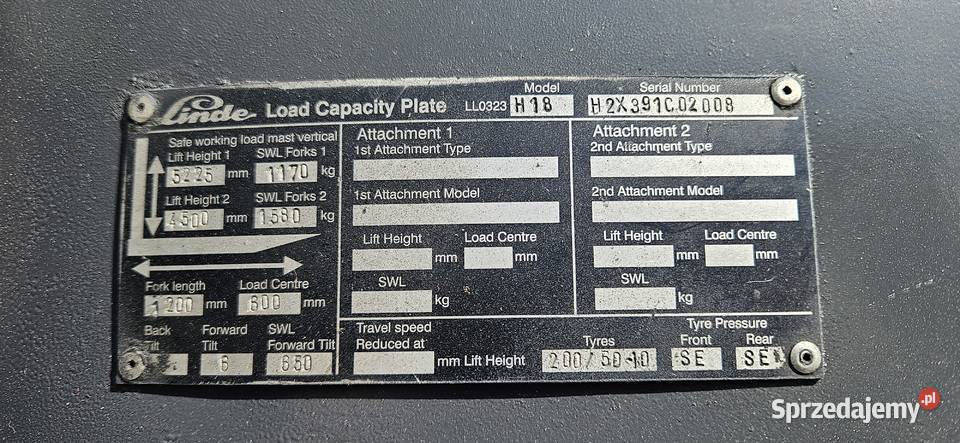 Wózek widłowy LINDE H18T01 z 2012r Maszt Triplex Nowy Dwór Mazowiecki