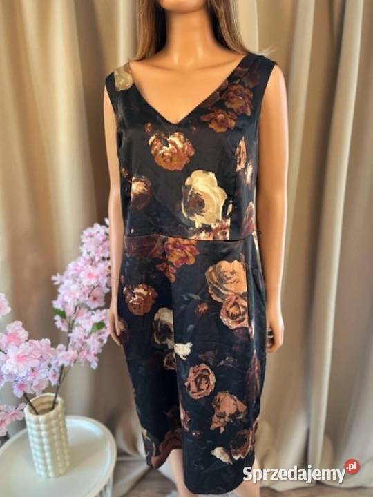 HM sukienka w kwiaty midi oversize plus size 48 Ołówkowa  Augustówka sprzedam