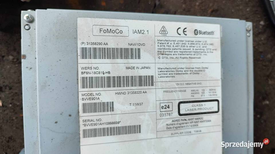 Radio czytnik nawigacji DVD 31358290 Volvo v60 I osobowe