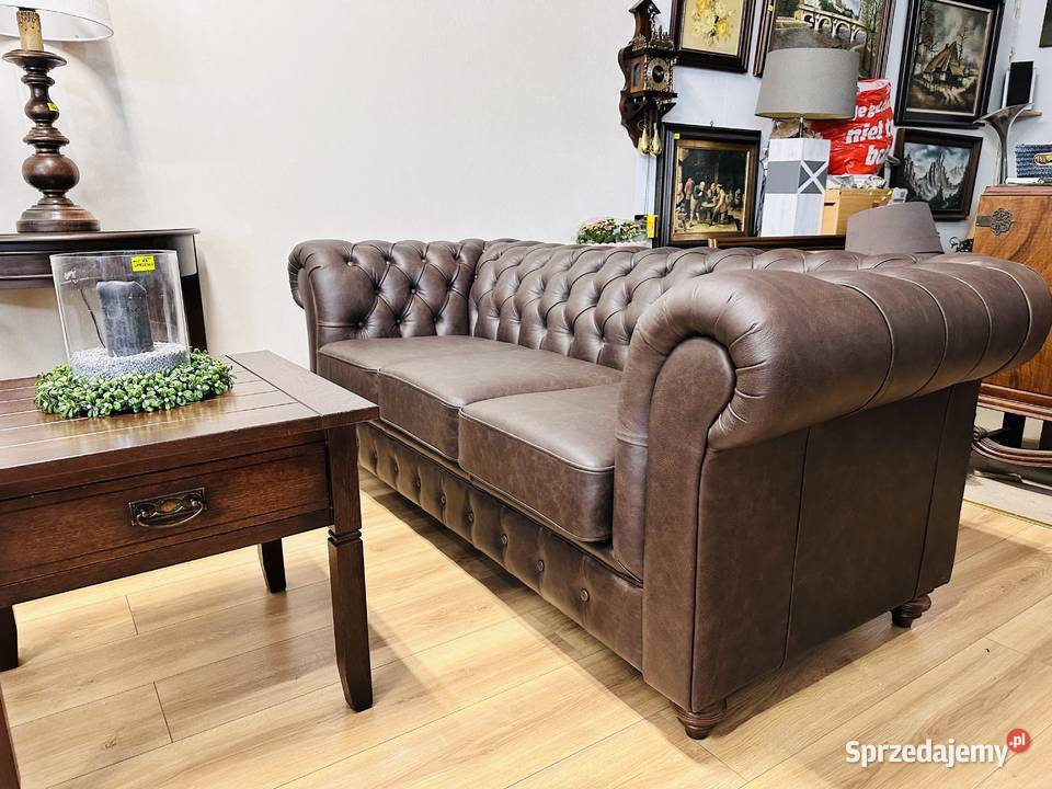 Ekskluzywny angielski komplet dwóch kanap pomorskie Tczew