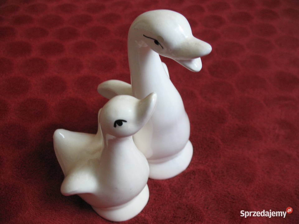 Gąski łabędzie porcelana 14 i 10 Siedlce