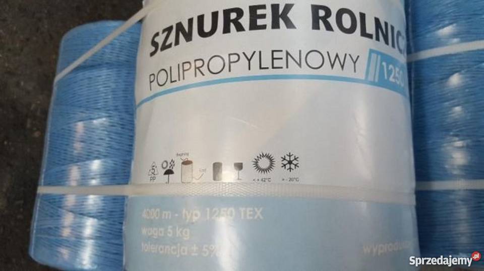 SZNUREK ROLNICZY 5 1250tex 4000mb sznurek do małopolskie Rzeszotary sprzedam