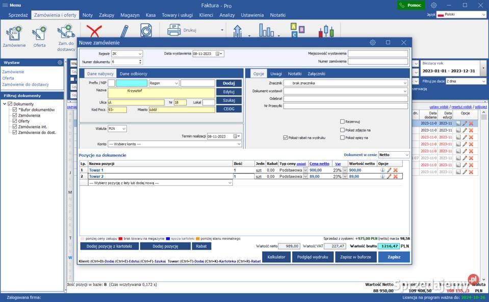 Faktura Pro faktury z magazynem i KSeF polski sprzedam
