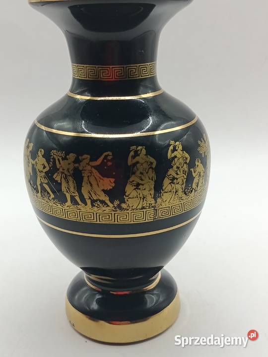 Wazon Grecja czarna ceramika 24 K lubelskie Zamość sprzedam