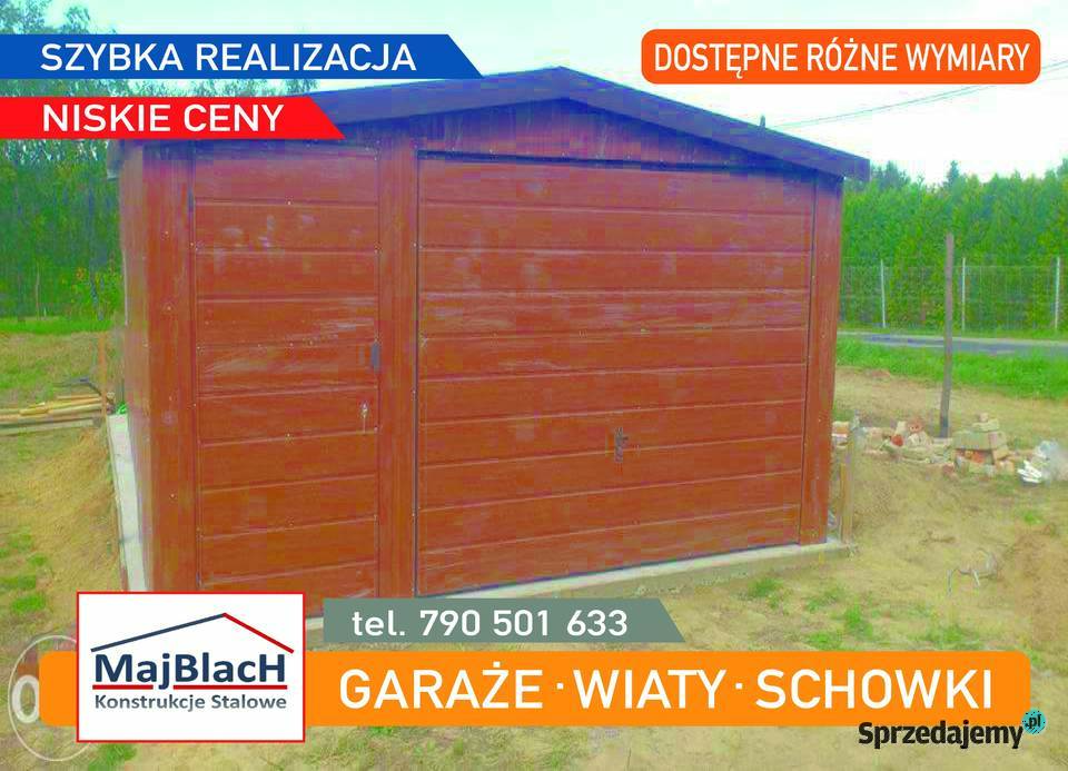 BLASZAK Drewnopodobny Złoty Dąb Garaże Blaszane Kamień Pomorski