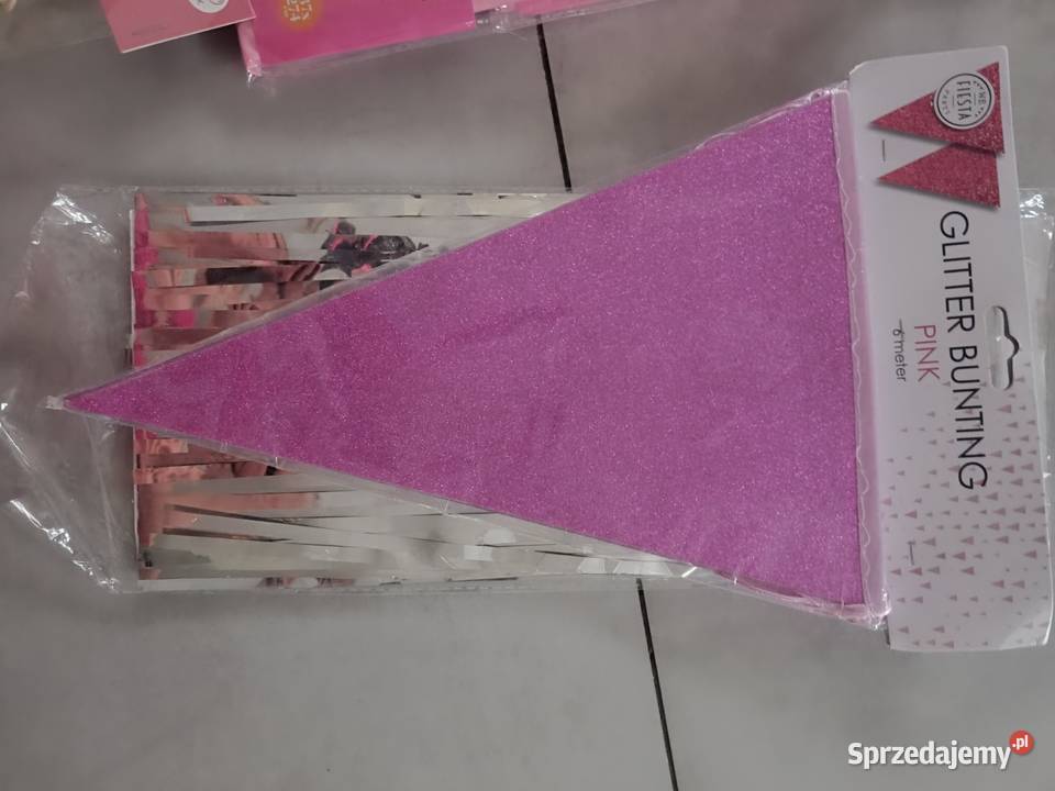Zestaw urodzinowy srebrno różowy 9 Lipiny