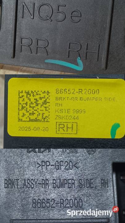 KIA SPORTAGE V ŚLIZG MOCOWANIE ZDERZAK PRAWY TYŁ
