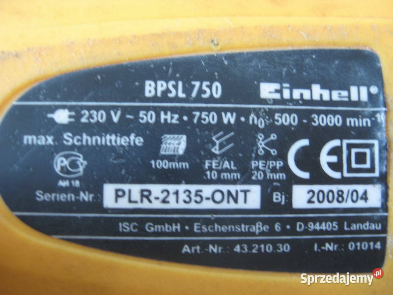 Wyrzynarka Einhell BPSL 750 LOMBARDI Rzeszów