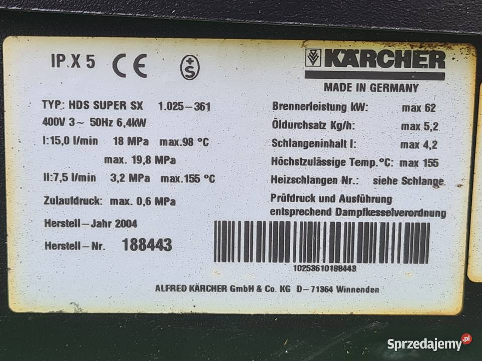 Myjka Gorąco wodna KARCHER HDS SUPER S Eco Radom