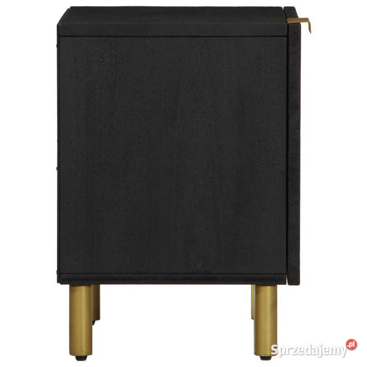 Szafka nocna czarna 40x33x46 lite drewno mango Warszawa