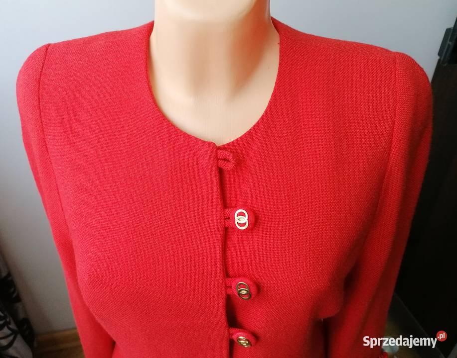 ELEGANCKA CZERWONA MARYNARKA ŻAKIET KUMIR42XL Marynarki i żakiety Łódź