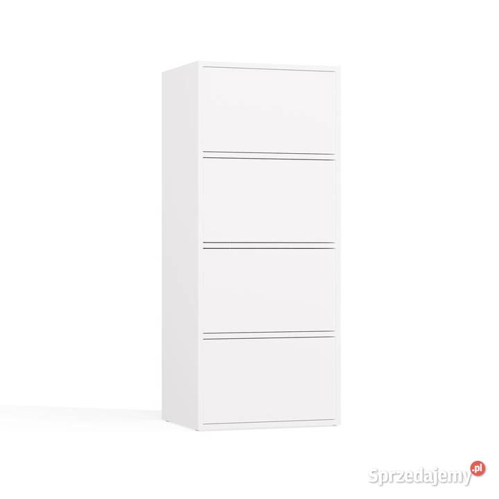 Komoda ALMA BIAŁA Szafka 4 Drzwi 4 Półki