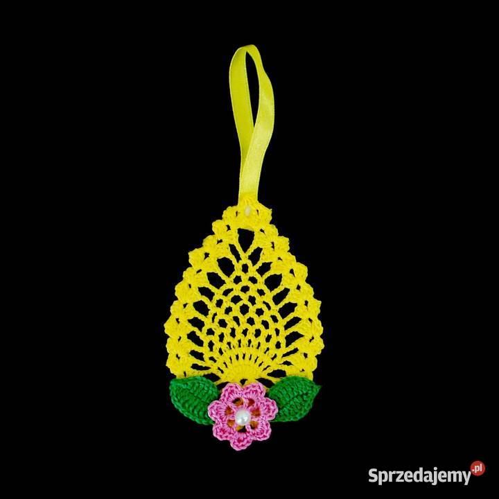 Zawieszka ozdoba szydełkowa wielkanocna 7x12 Kluczbork