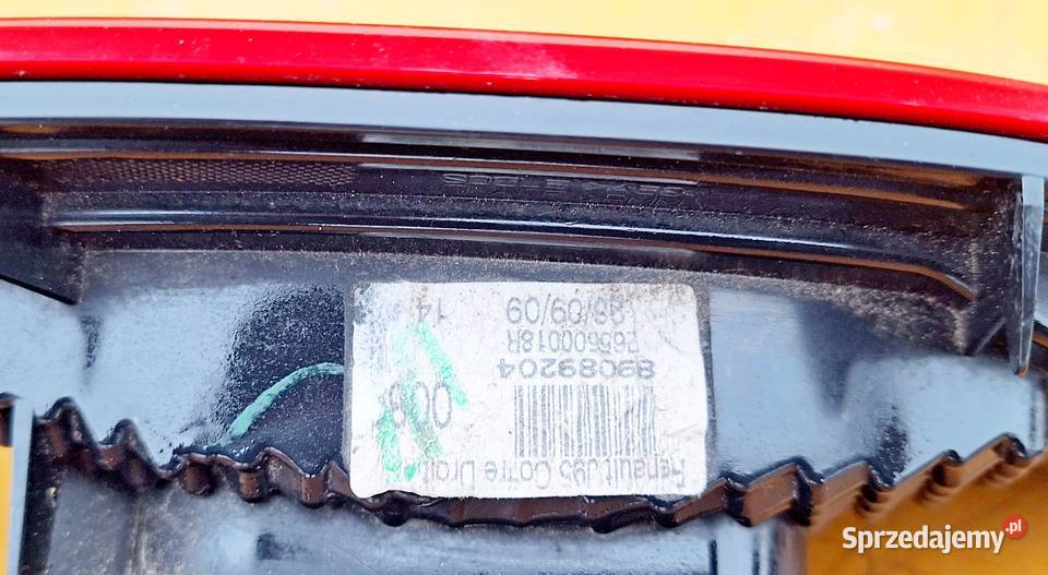 RENAULT SCNIC Lampa klapy tył prawa 89089204 osobowe