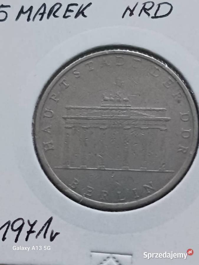 5 Marek NRD 1971 r Brama Brandenburska Numizmatyka sprzedam