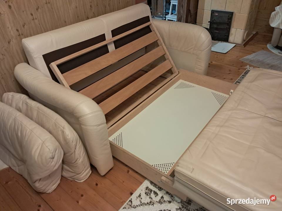 Sofa skórzana rozkładana 170cm Jedlina-Zdrój