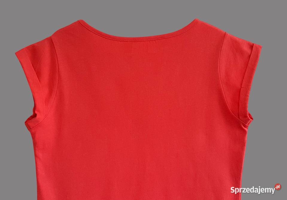 Damska bluzka czerwona z krótkim rękawem Chrzanów