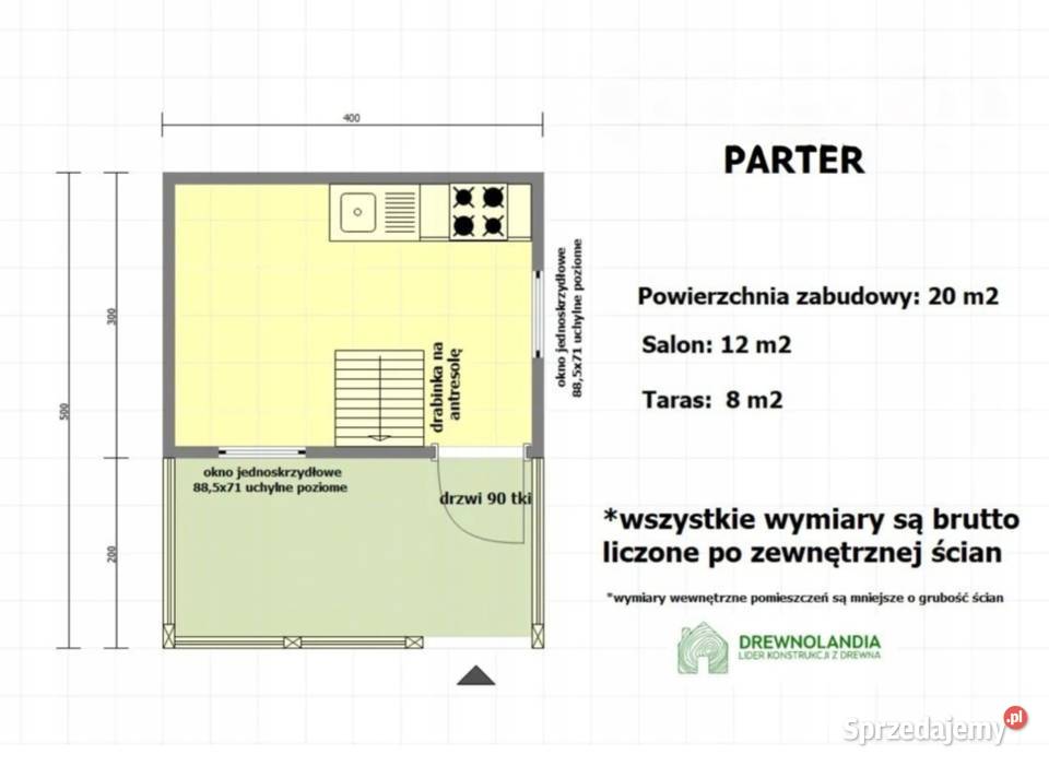 Domek ogrodowy Drewnolandia 500 x 400 Kielce sprzedam