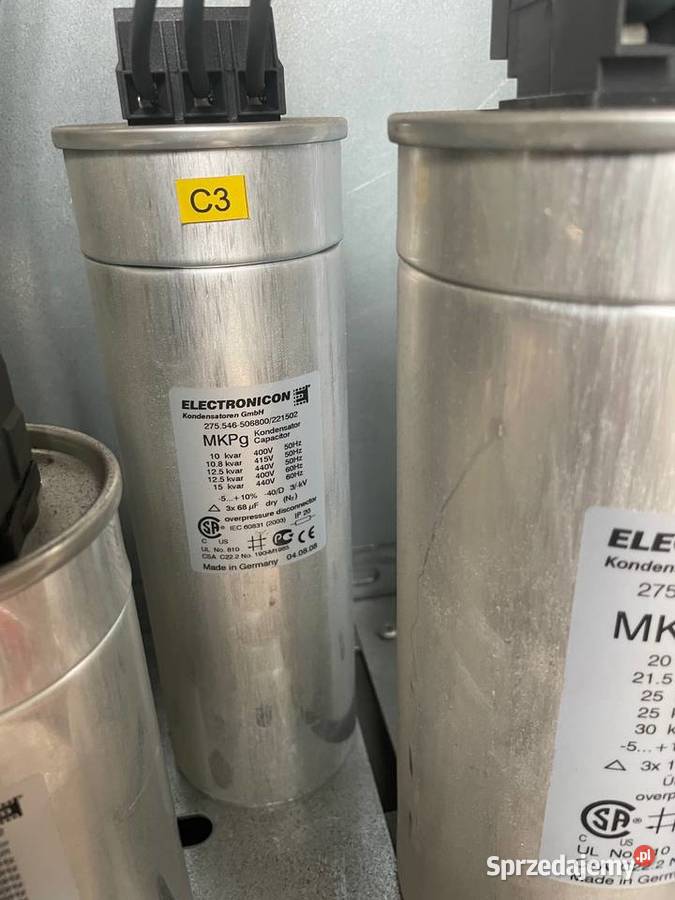 Bateria kondensatorów kompensator mocy biernej Łańcut