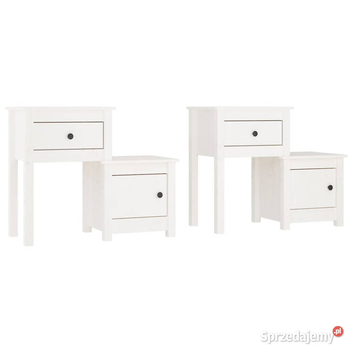 Szafki nocne 2 białe 795x38x655 lite drewno Warszawa