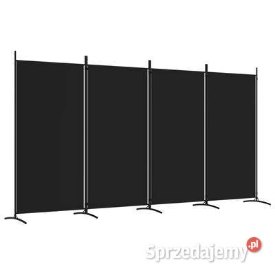 vidaXL Parawan 4panelowy czarny 346x180 mazowieckie Warszawa