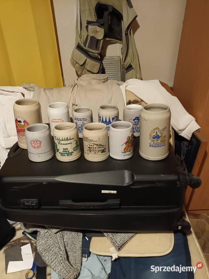 Kufle kamionkowe szkliwiona z lat 60 XX wieku Bielsko-Biała