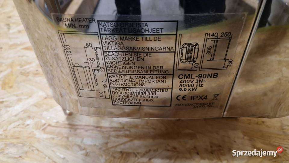 Piec do sauny fińskiej suchej SAWOTEC Sauna SAWO Zielona Góra sprzedam