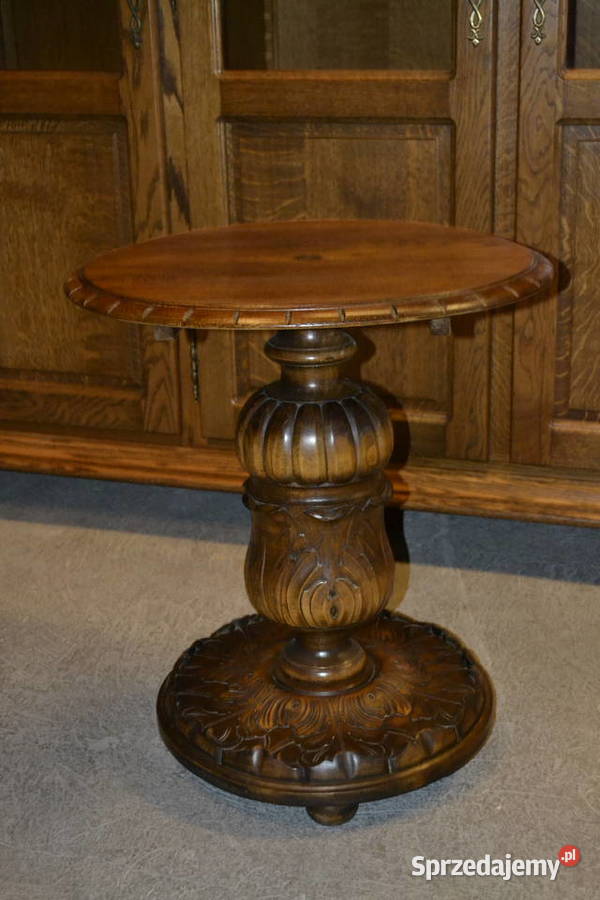 stolik kwietnik rzeźbiony 2 Będzin
