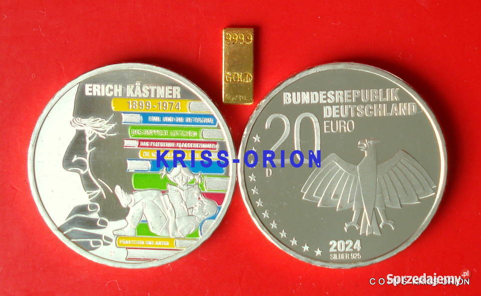 20 Euro 2024 Niemcy 125 lat urodz ERICH KSTNER Katowice