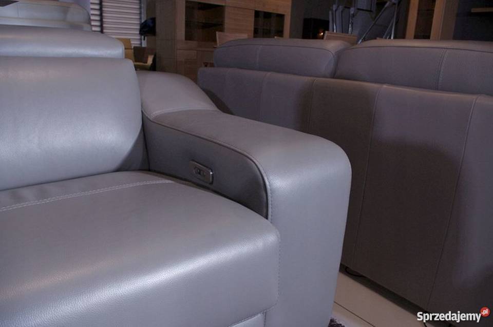 Nowoczesny Skórzany Narożnik Skóra Tkaniny Wanat Woźniki