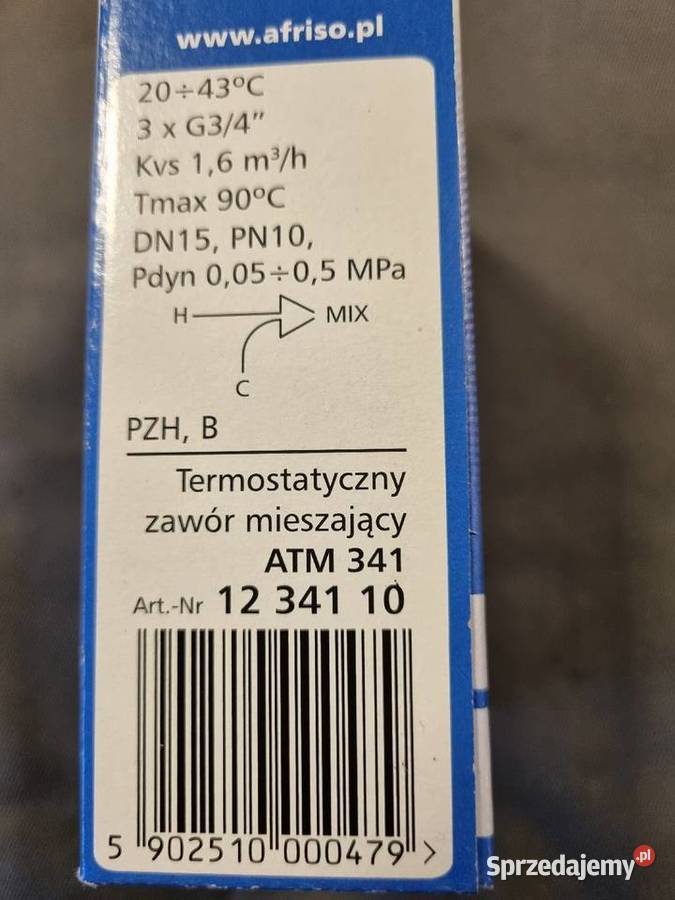 Zawór termostatyczny mieszający AFRISO 3x34 gz Sępólno Krajeńskie