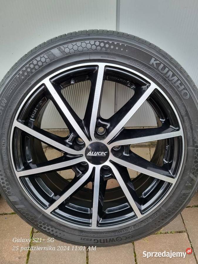 Alufelgi Alutec 17 z oponami Kumho 2254517 Samochodowe Sochaczew sprzedam