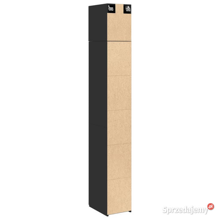 Wąska szafka czarna 30x425x225 materiał Warszawa sprzedam
