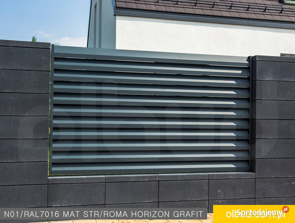 Nowoczesne ogrodzenie aluminiowe N01 żaluzja Tczew