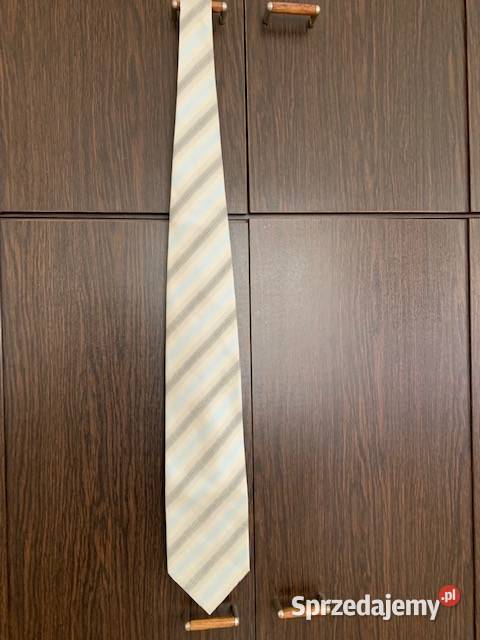 Krawat szarobłękitny Franco Feruzzi w paski Częstochowa