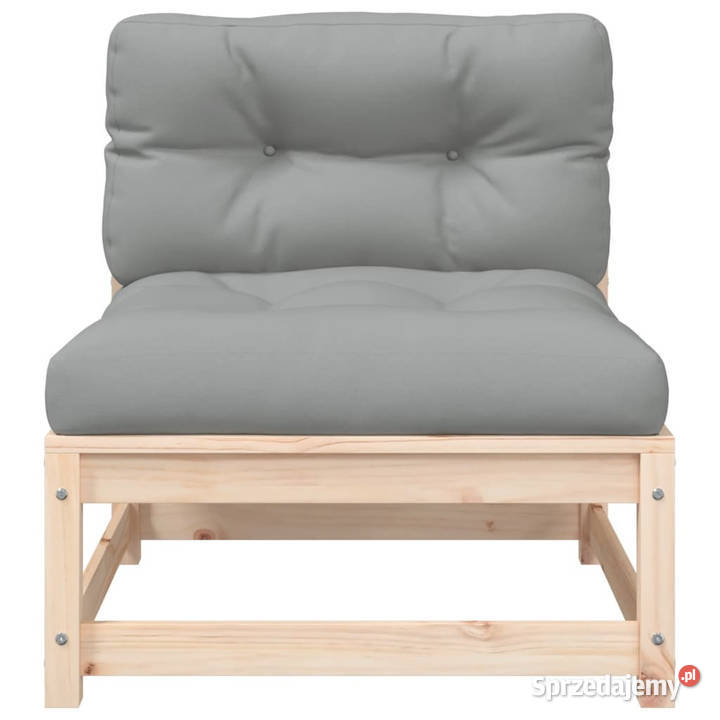 Ogrodowa sofa bez podłokietników z poduszkami i