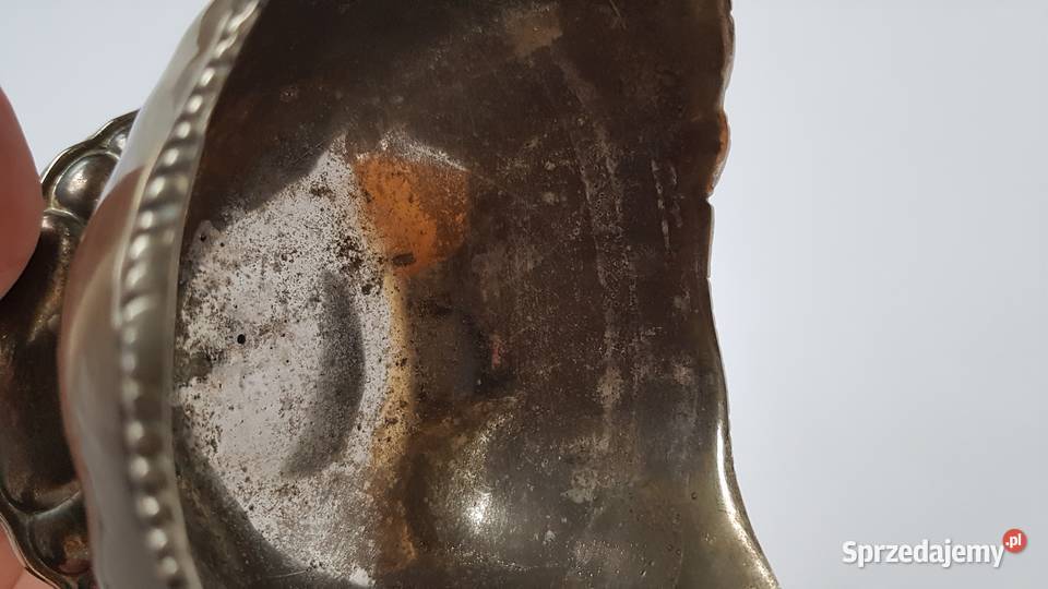 Stara metalowa platerowana sosjerka