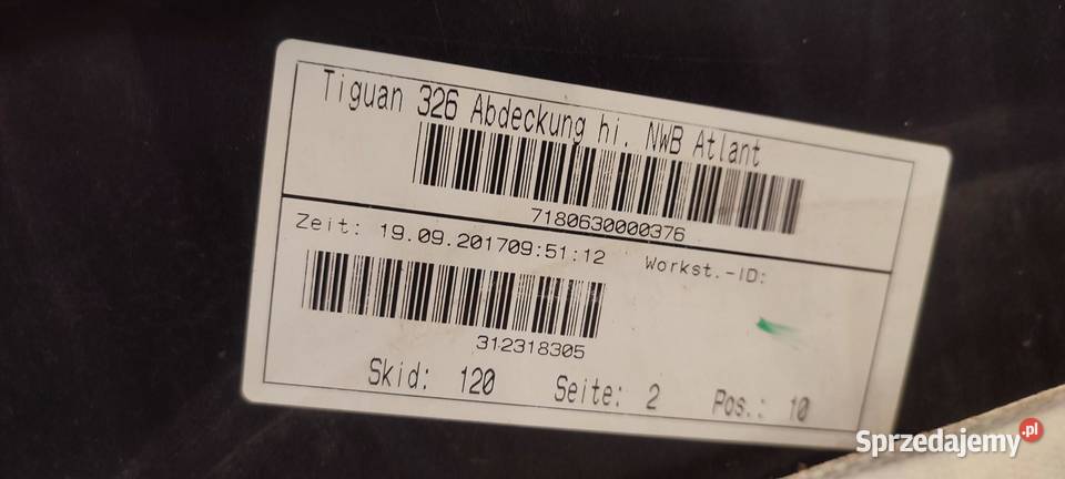 VW TIGUAN II ZDERZAK TYŁ RLINE LC5B 2018 osobowe