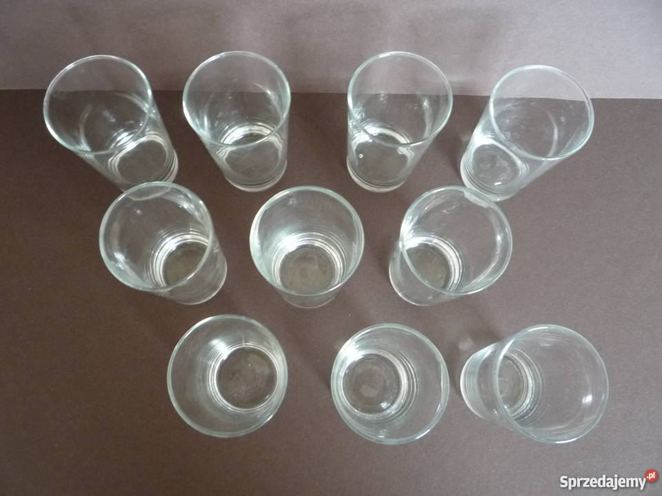 10 sztuk NOWE Literatki Szklanki Skośne PRL Szczecin