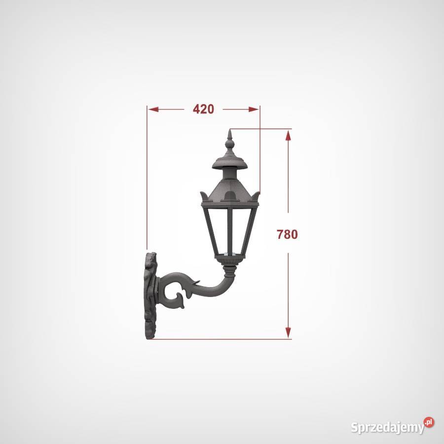 kinkiet stojący wiszący żeliwny lampa warmińsko-mazurskie Gołdap