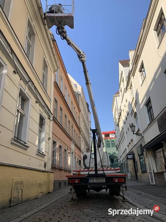 Podnośnik koszowy 20m Wynajem i usługi Zwyżka Poznań