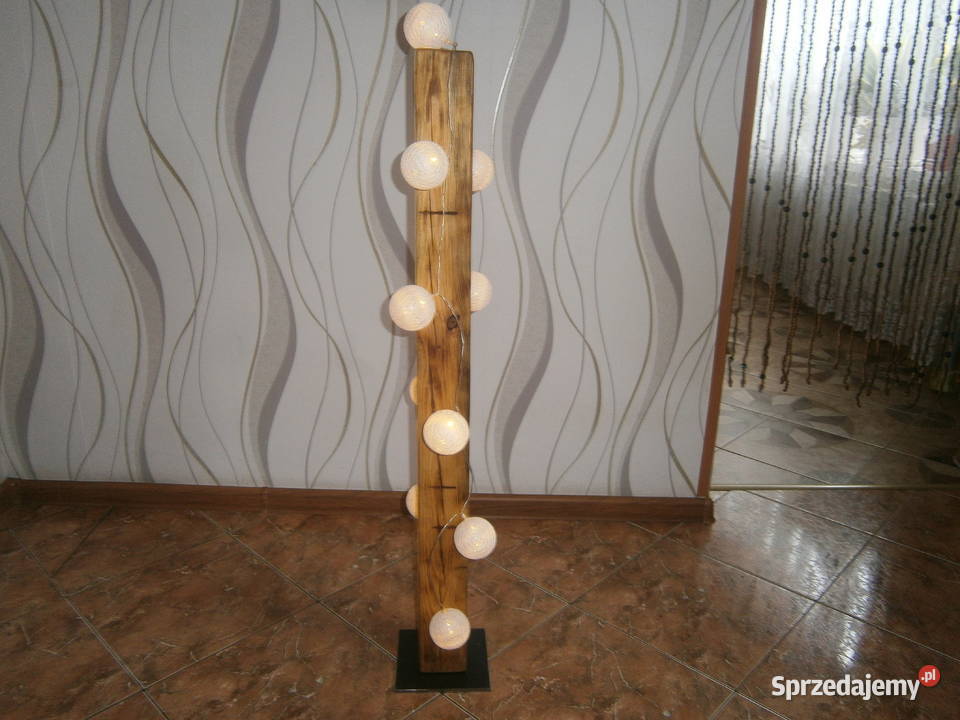drewniana belka z kulami 20 led na baterie sprzedam