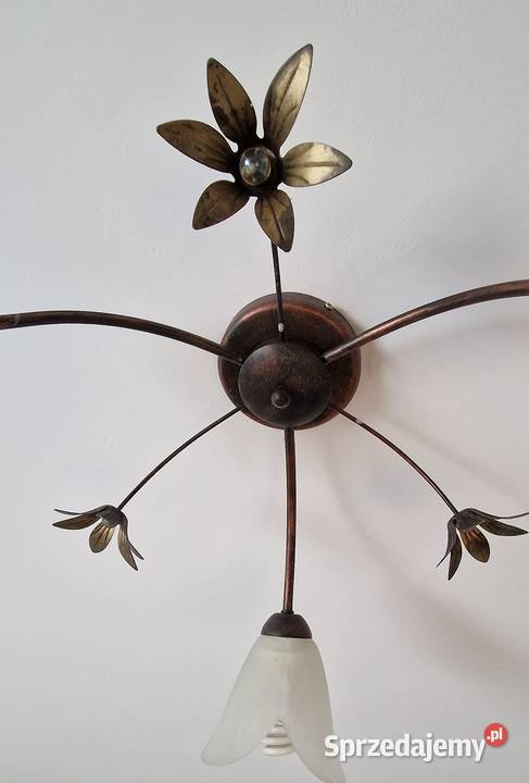 lampa sufitowa trzyramienna kwiat kwiatki Kraków