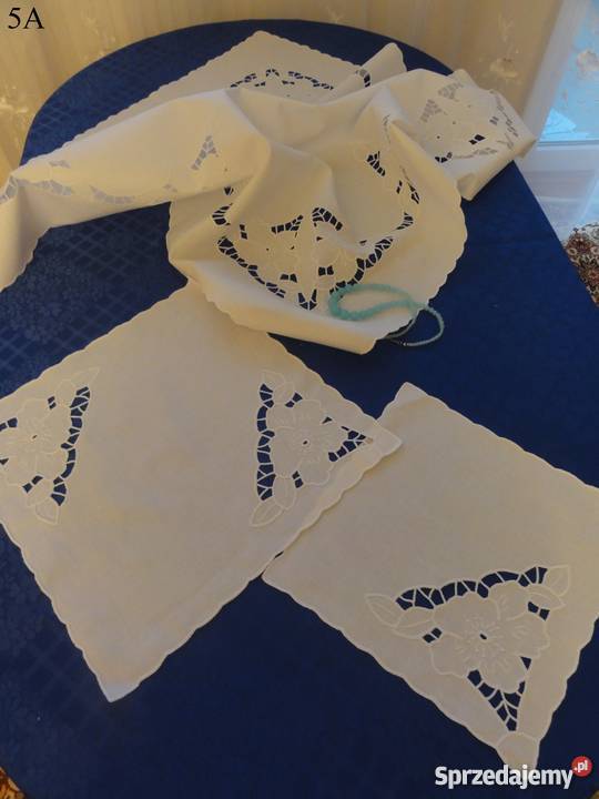 Serwetki bieżniki wyszywane ręcznie haftem Lublin sprzedam