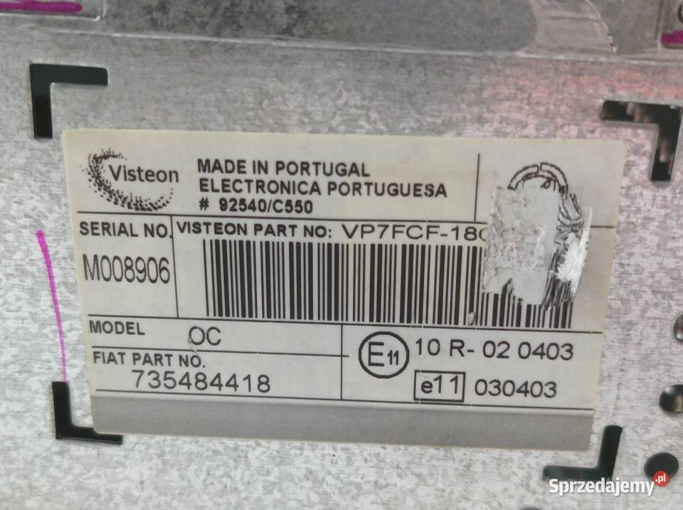 RADIO 735484418 Fiat Bravo II 20072014 sprzedam