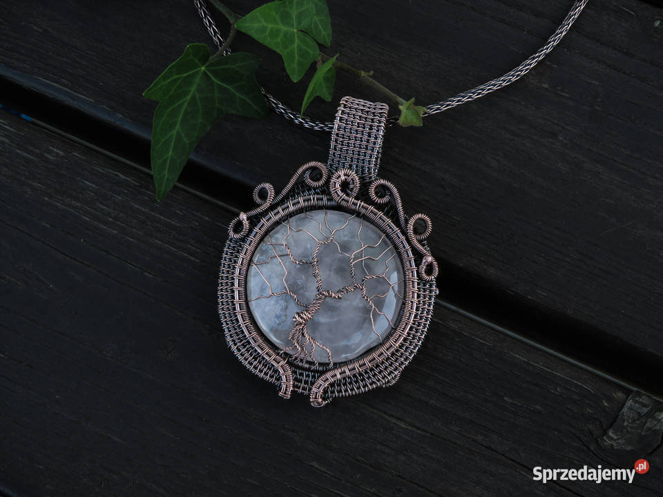 Dwustronny wisior drzewo życia kwarc różowy Wieliczka sprzedam