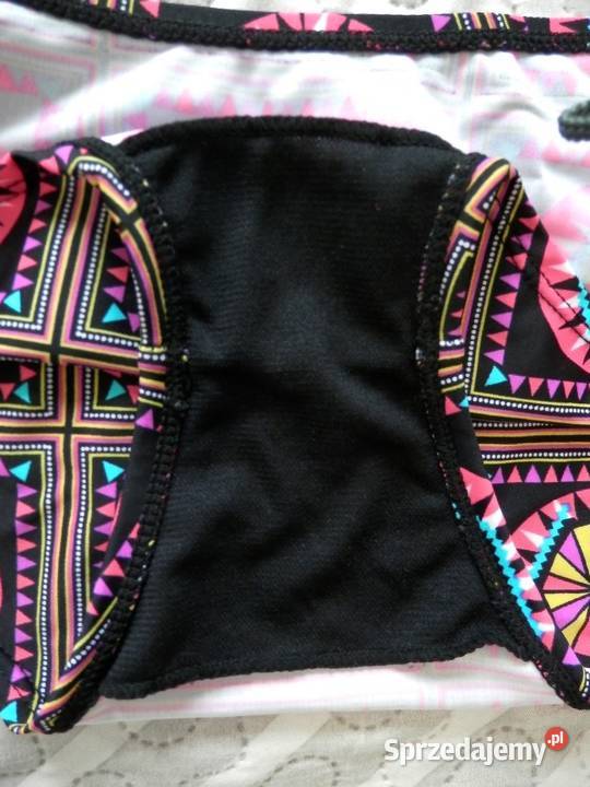 Strój Kąpielowy Bikini Czarny Graficzny Nadruk Atmosphere Łomża