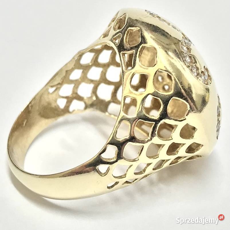 Złoty PIERŚCIONEK 585 14K ZJAWISKOWY wyrób z